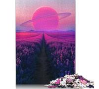 Purple Fields of Eternity Puzzle for Adults And Teenagers 500 Pieces Puzzle Adult Jigsaw Puzzle for Adults Puzzles 500pcs (52x38cm)