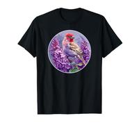 Purple Finch Bird On Purple Lilac Flower Value Graphic T-Shirt