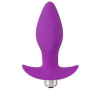 purple Firmly Moored Silicone Anchor Vibrating Butt Plug - 4 Inch