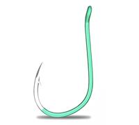 Purple Fishing Hook, 10 Pcs Barbed Perforated Hooks with 15° Angle Triple Diamond Point, High Carbon Steel for Big Fish Amusement(Grn,15#)