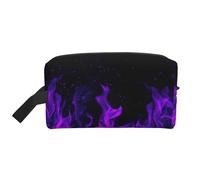 Purple FlameLarge Capacity Cosmetic Organizer,Travel Makeup Bag for Women