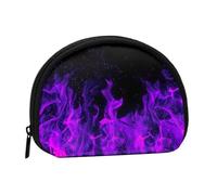 Purple FlameSmall Makeup Sanitary Napkin Storage Bag,Women's Cosmetic Coin Purse