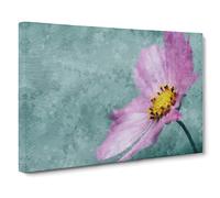 Purple Flower After The Rain Canvas Print | Gallery Wrapped 30mm Frame Wall Art | 24x16 inches | Ready to Hang | Modern Floral Picture | Living Room Bedroom Lounge Office