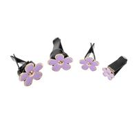 Purple Flower Car Vent Diffuser Clips 4pcs Metal Creative Aroma Clips | Simple Clip-on Fit, for Car Interior Use, Decorative Daisy-style Outlet Accents