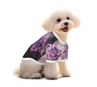 Purple Flower Environment Dog T-Shirt Clothes Apparel Puppy Vest Pet and Elastic Tank Top Clothing, Dogs Cats Pullovers Cute Breathable Soft Medium