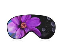 Purple Flower Eye Mask, Side Sleeping Mask Light Blindfold Sleeping Mask Nose Pad and Elastic Band for Children Women and Men