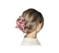 Purple Flower Hair Accessories for Women - 2 x 8 cm Flower Hair Clips, Flower Hair Clips for Girls | Elegant Flower Hair Clip for Extra Volume