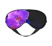 Purple Flower Print Satin Sleep Mask & Eye Mask | Deep Dream Sleep Masks for Women & Men | Soft Sleeping Eye Mask to Nourish Skin