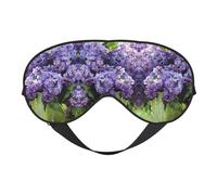 Purple Flower Print Satin Sleep Mask & Eye Mask | Deep Dream Sleep Masks for Women & Men | Soft Sleeping Eye Mask to Nourish Skin