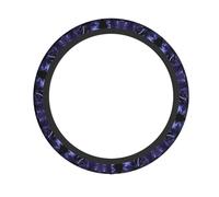 Purple Flower Texture Printed Steering Wheel Cover Elastic Stretch Car Wheel Wrap Breathable Non-Slip Steering Wheel Protector for Car Truck SUV