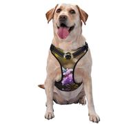 Purple Flowers and Butterflies Medium Printed pet Traction Vest for Pets to wear When Walking The Dog or Climbing Mountains