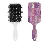 Purple Flowers Collage Massage Comb for Men And Women,Hair Brush for Long, Short,Thin,Curly,Straight,or Wavy,Air Cushion Comb with Handle Gift for Women