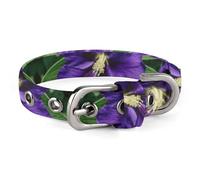 Purple Flowers Dog Collar Adjustable Martingale Pet Collar Female Male Cute Cat Collars No Pull Dog Choker Collars for Small Medium Large Pet