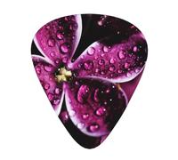 Purple Flowers Printed,12 Pcs Guitar Pick,3 Different Thickness Plectrums for Acoustic Guitar Bass Ukulele (0.46mm 0.96mm 0.71mm)