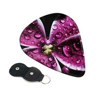 Purple flowers Printed Guitar pick Guitar Plectrums for Acoustic Guitar Electric Guitar Bass Guitar - Guitar Accessories - 6 Pack 0.96mm