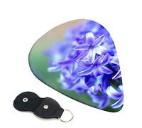 Purple Flowers Printed Guitar pick Guitar Plectrums for Acoustic Guitar Electric Guitar Bass Guitar - Guitar Accessories - 6 Pack 0.96mm