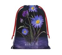 Purple Flowers Ultra Soft Velvet Gift Bag, Stylish Design, Preferred For Holidays