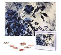 Purple Flowers Wooden Puzzles 1000 Pieces Personalized Jigsaw Puzzle For Adults Interesting Custom Photo Puzzles Gift For Holiday Birthday Wedding Anniversay