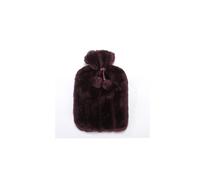 (Purple) Fluffy Cosy Faux Fur Hot Water Bottle with Cover Comfort Gift Luxury Present