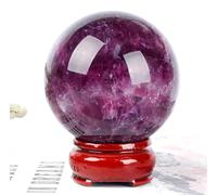 Purple Fluorite Ball Amethyst Crystal Divination Sphere Decorative Crystals for Feng Shui Gemstone Stone Orb Crafts,65mm Gemstone Stone