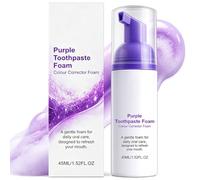 Purple Foaming Toothpaste for Sensitive Teeth - Hydroxyapatite Enamel Protection with Colour Correcting Mint Mousse - Gentle Stain Removal & Fresh Breath (45mL)