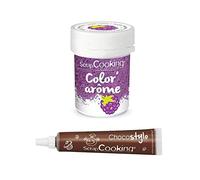 Purple Food dye BlackBerry Flavor 10 g + Edible Chocolate Pen