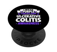 Purple for Son - Colitis Awareness PopSockets Adhesive PopGrip