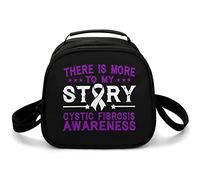 Purple for Support Cystic Fibrosis Awareness Cute Lunch Bags for Women Men Lightweight Insulated Lunch Bag for Work Picnic Travel