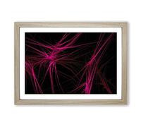 Purple Fractal Abstract Framed Print | A2 Oak Framed Wall Art | Ready to Hang | Abstract Fantasy Picture | Living Room Bedroom Lounge Office