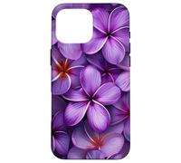 Purple Frangipani Flowers Plumeria Flower Pretty Garden Case for iPhone 16 Pro Max
