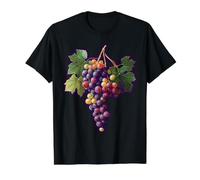 Purple Fruit I Love Grapes Design with A Grape On It Value Graphic T-Shirt, Men, Black, M
