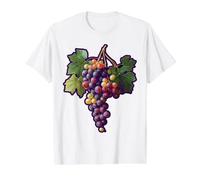Purple Fruit I Love Grapes Design with A Grape On It Value Graphic T-Shirt, Men, White, M