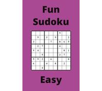 Purple Fun Sudoku Book, 9x9 Puzzles, 200 Pages, 5x8, Easy