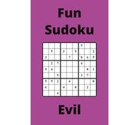 Purple Fun Sudoku Book, 9x9 Puzzles, 200 Pages, 5x8, Evil