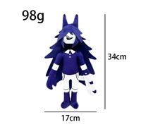 (Purple) Fundamental Paper Education Theme Game Character Plush Toy Doll Throw Pillow