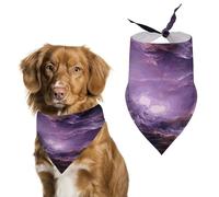 Purple Galaxy Easter Dog Bandanas for Small Medium Large Dogs,Cat Dogs,Pet Scarf - Polyester Cute Bibs.Triangle Pet Scarf for Puppy Pet,Personalized Birthday/Party Fun Idea Gift