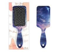 Purple Galaxy Nebula Hair Brush Moon Cloud Wet Dry Air Cushion Hair Brush Plastic Detangler Hairbrush for Kids Adults Back To School Gift Women Men