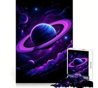 Purple Galaxy Planet Jigsaw 1000 Pieces for Adults Cognitive Toy Bonding Time Pattern Assembly Santa Wish Item (38x26cm)