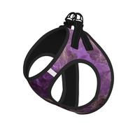 Purple Galaxy Printing Dog Summer Harness,Soft Light Puppy Vest,Breathable Pet Harness Reflective For Easy Walking