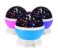 (Purple) Galaxy Projector Starry Sky Rotating LED Night Light Planetarium Children Bedroom Star Night Lights Moon Light Kids Gift Lamp
