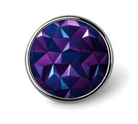 Purple Geometric Button Pin,Design Your Own Personalized Pin Back Button Badges Exquisite Round Badge Travel Brooch Metal Decorative Pins for Hat Clothes Backpack
