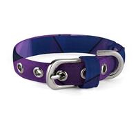 Purple Geometric Dog Collar Quick Release Buckle for Easy on Off. Cat Collar - Adjustable Comfortable.Oxford Cloth Pet Collar for Small Medium Dog and Cat.