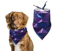 Purple Geometric Easter Dog Bandanas for Small Medium Large Dogs,Cat Dogs,Pet Scarf - Polyester Cute Bibs.Triangle Pet Scarf for Puppy Pet,Personalized Birthday/Party Fun Idea Gift