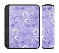 Purple Geometric Minimalist Digital 2 pcs Shoulder Strap pad Stop seat Belt Cutting into Neck for Van forro para cinturon de seguridad