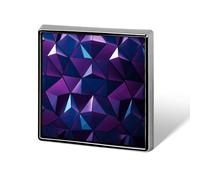 Purple Geometric Square Badges Metal Memorial Pins Exquisite Button Badge Lapel Pins Fashion Square Brooch Crafts Gifts Clothes Decorative Pin for Adult Brooch