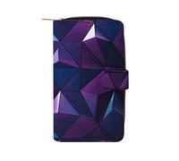 Purple Geometric Wallet Multifunctional Wallets for Men Compact Wallet Purse Passport Bag