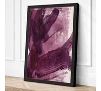 Purple Gestures Abstract Canvas Wall Art Print 36x24 Inch (91 x 61 cm)