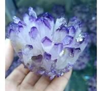 Purple Ghost Crystal Cluster Ornament Ornaments (Size : 600-650g) Gemstone Stone