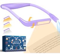 Purple Gifts for Women Book Light: Reading Lights for Books in Bed Book Lover Gifts for Mum Her Neck Light for Crafting Knitting, Secret Santa Gifts for Women Stocking Fillers for Teenage Girls Gifts