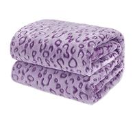 Purple Gifts for Women, Purple Leopard Print Throw Blanket, Soft Warm Fleece Plush Blanket for Couch Bed Sofa, Cozy Purple Bedroom Living Room Decor, Birthday for Women Girls